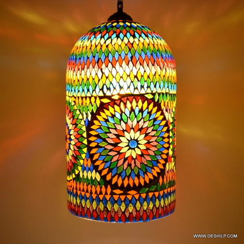 Home Decor Pendant Ceiling Light Hanging Night Lamp Multicolor Glass Home Decor