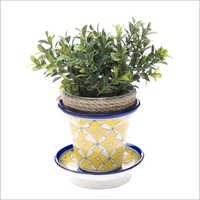 Blue Pottery Planter Plate Design: Standard
