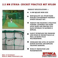 Cricket Nylon Net - High Quality All Nylon, 40 Mm Square Mesh Size, Green Color | Durable & Weatherproof, Uv Protection, Full Back Coverage For Safety