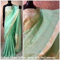 Designer Pure Linen Sarees