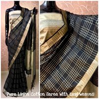 Designer Pure Linen Sarees