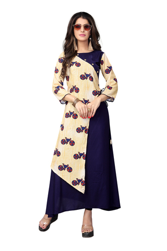 Designer Reyon Kurti Bust Size: 36 To 44 Up Inch (In)