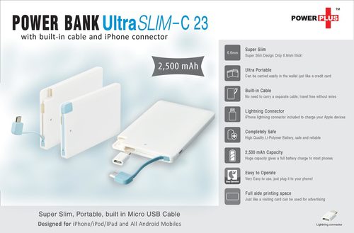 White Ultra Slim Power Bank