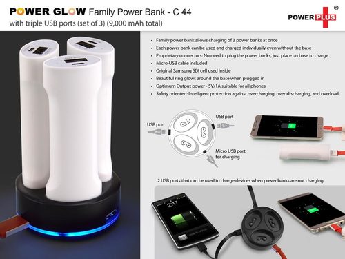 White And Black Power Bank Set Of 3