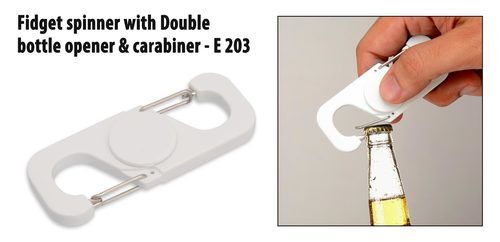 White Double Bottle Opener Spinner