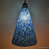 Blue Stained Glass Lamp Hanging Night Lamp Hanging Pendant