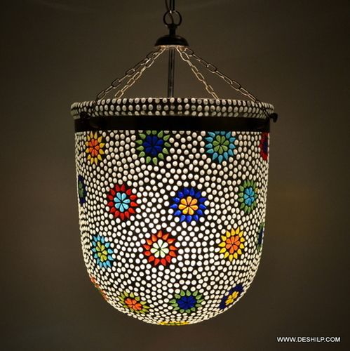 U SHAPE GLASS MOSAIC BIG HANGING LAMP