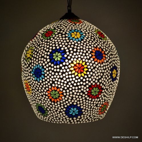 Decor Gift Handcrafted Glass Wall Hanging Lamp