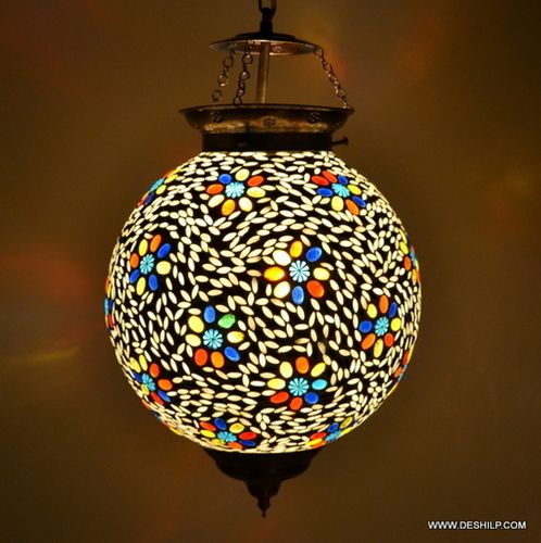 Glass Pendant Handmade Mosaic Glass Wall Lamp