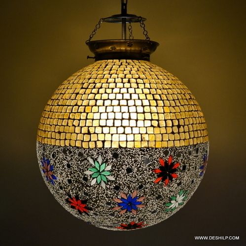 Antique Round Shape Hanging Light Mosaic Hanging Lamps Hanging