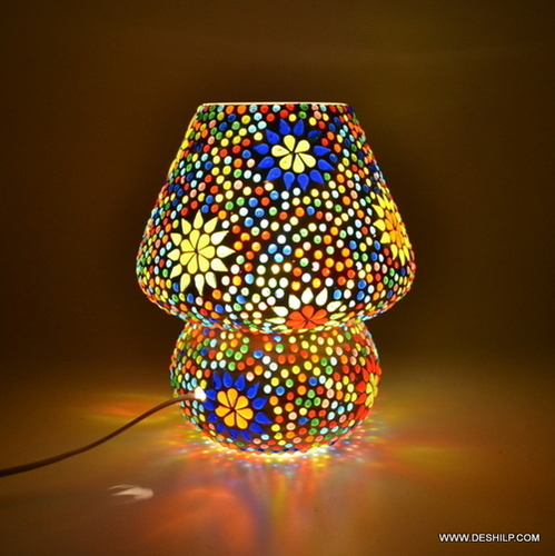 Multi Color Designer Glass Table Lamp