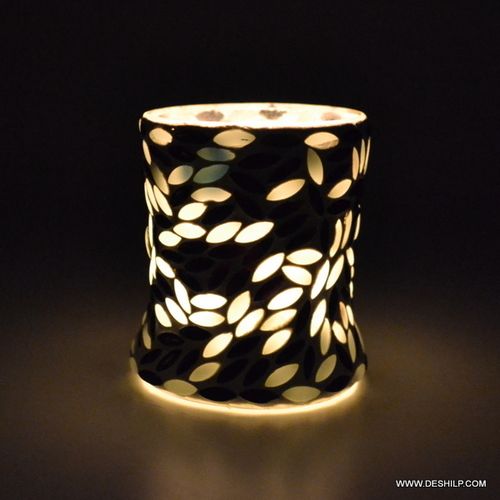 Design Black & Mosaic Candle Holder