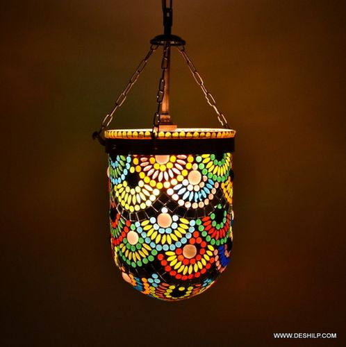 Glass pendant light style hanging lamp