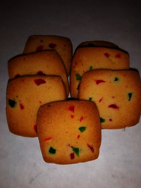 Cherry Biscuit - Square Shaped, Cherry And Milk Powder Flavored | Highly Nutritious, Hygienically Baked, Irresistibly Delicious