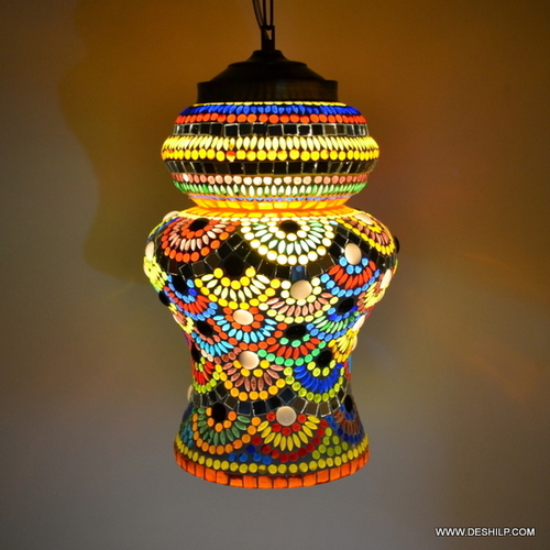 Multicolor Design Glass Hanging Light Decorative Items