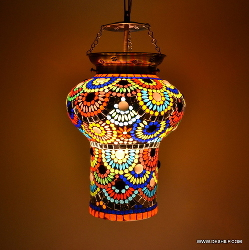 Multicolor Design Glass Hanging Light Decorative Home Decor Gift Items