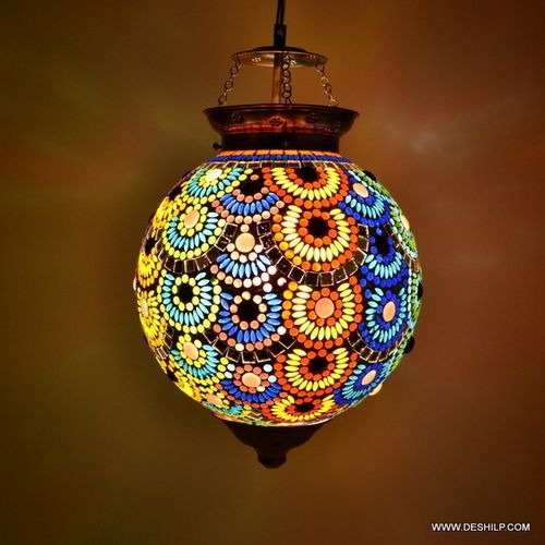 Glass Mosaic Elegant Crystal Chandelier Pendant Light