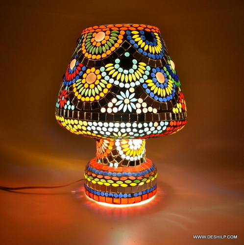 Antique Table Light Mosaic Lamps