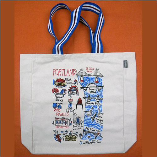 Printed Cotton Carry Bags
