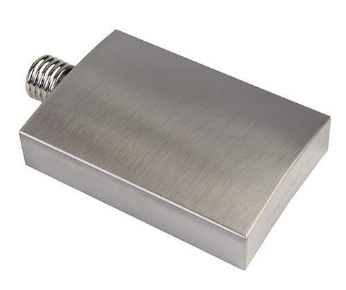 GLOSSY SILVER HIP FLASK