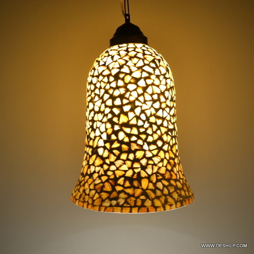 Yellow Seap Lamp U Glass Shaped Hanging