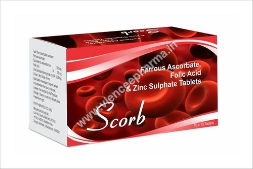 Ferrous Ascorbate Folic Acid & Zinc Sulphate tablets