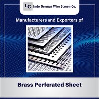 Brass Perforated Sheet - 8x4 Feet, 0.95 Mm Thickness | High Corrosion Resistance, Plain Weaving Surface Pattern, Round Hole Shape, Skid Proof Design