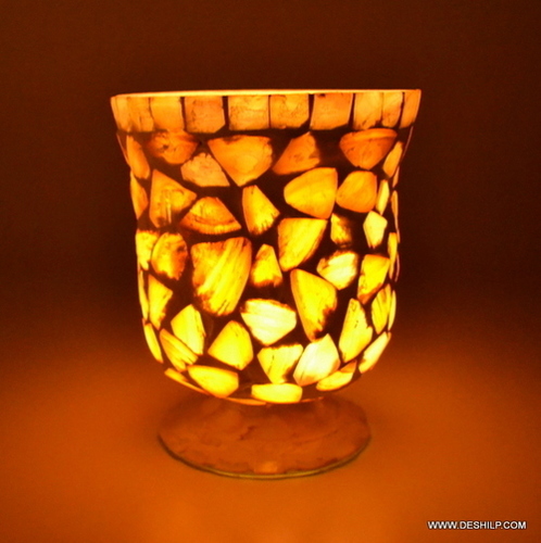 MOTHER OF PULSE GLASS CANDLE HOLDER