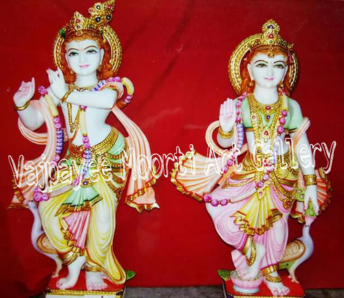 Pure Makrana Marble Radhe Krishna Statue