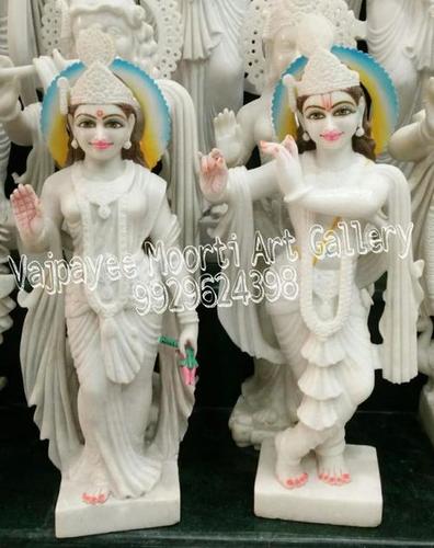 Makrana Marble Krishna Radha Statue