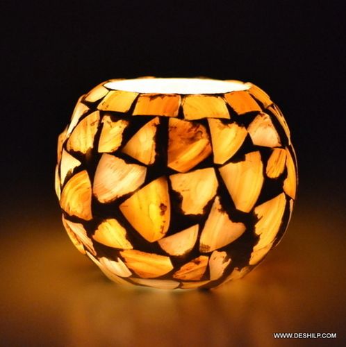 Seap Glass Small Candle Holder