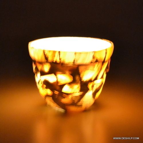 Glass Mother Of Pulse Small T Light Votive