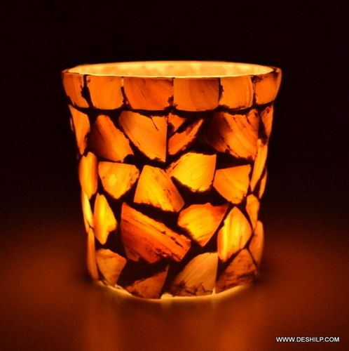 SEAP GLASS T LIGHT CANDLE VOTIVE