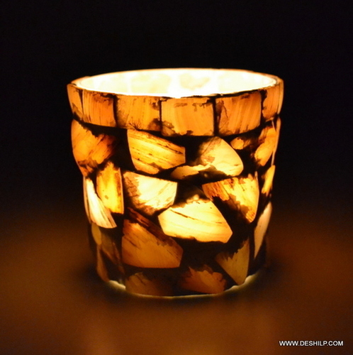 Seap Glass Candle Holder Traditional Indian Designer Home Decorative