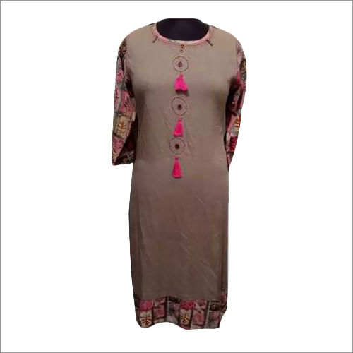 Ladies Designer Long Rayon Kurti