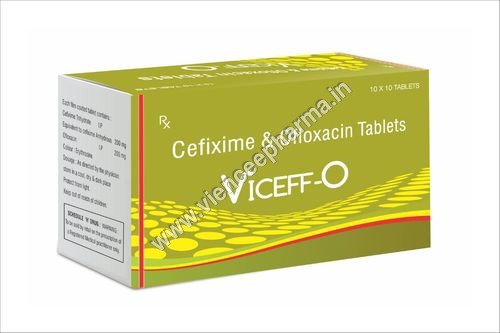 Cefixime & Ofloxacin Tablets - 10x5x2 cm, 100 grams | Antibacterial Action, Broad Spectrum, Easy to Consume, Effective Dosage, Fast Relief