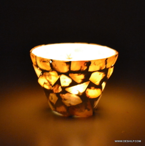 Small T Light Candle Holder For Diya - Material: Glass