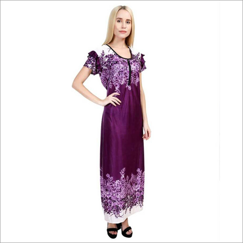 Violet Ladies Silk Nighty