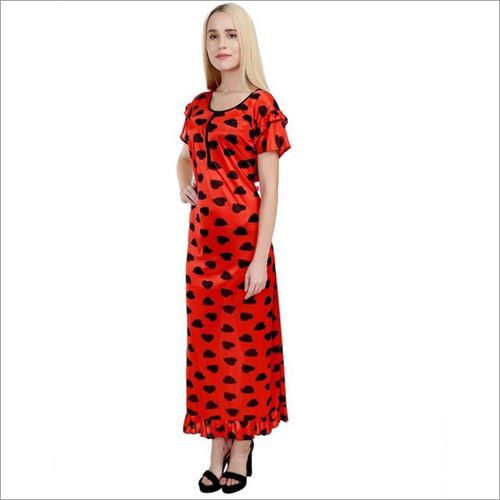 Silk Red Nighty