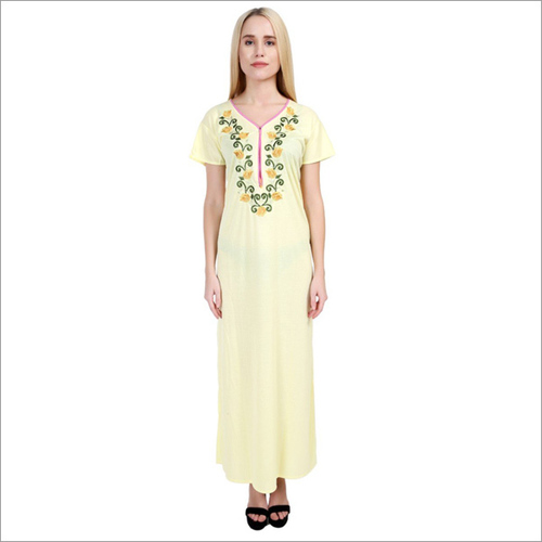 Yellow Silk Nighty