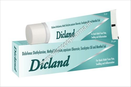 Didofenac Diethylamine, Methyl Salicylate, Capsicum Oleoresin, Eucalyptus Oil and Menthol Gel