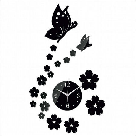 Acrylic Butterfly Wall Clock