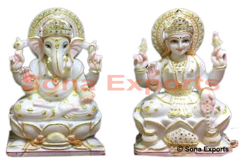 Marble Ganesha Laxmi Statue Jaipur