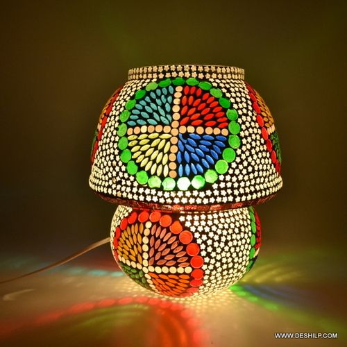 Mosaic Colorful Design Mosaic Table Glass Lamp