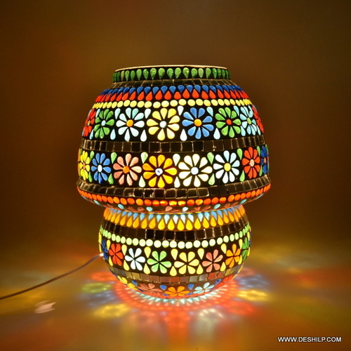 Handcrafted Colourful Design Mosaic Table lamp