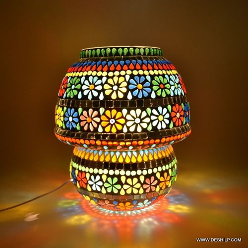 Handcrafted Colourful Design Mosaic Table lamp