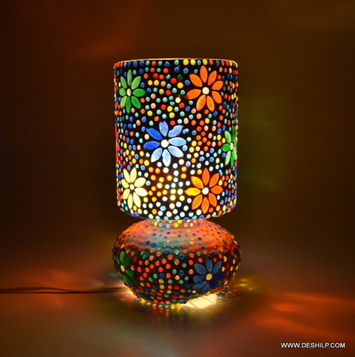 Handcrafted Colourful Design Mosaic Lamp