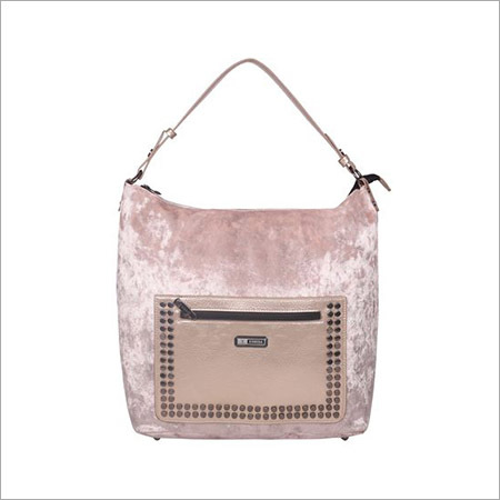 Satin Tote Bag - Standard Size Beige Color | Plain Design with Loop Handles