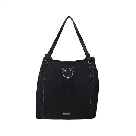 Ladies Black Tote Bags Design: Plain And Stone