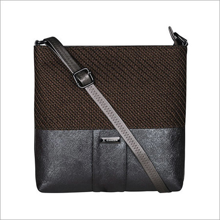 Ladies D Brown Sling Bag Design: Plain